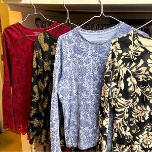 Set of 4 Croft&Barrow tops, size large. Very good condition.